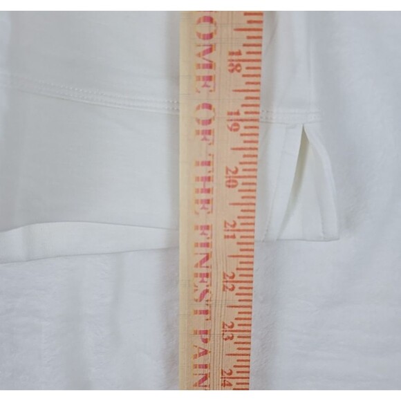 Merokeety V-Neck Sweatshirt Women Small White Long Sleeve Lapel Casual Pullover - Picture 5 of 7